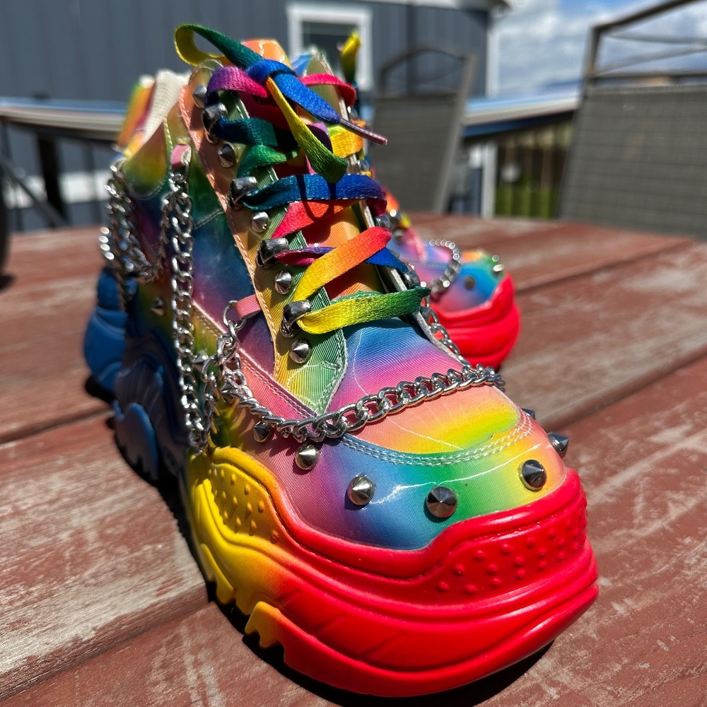 Anthony Wang- Space Candy Platform Sneakers With Studs